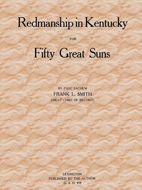 Redmanship in Kentucky for Fifty Great Suns, Frank Smith