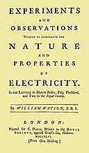Experiments and Observations Tending to Illustrate the Nature and Properties of Electricity In One Letter to Martin Folkes, Esq; President, and Two to the Royal Society, William Watson, Sir