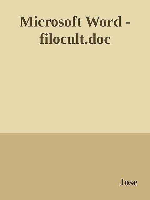 Microsoft Word – filocult.doc, José