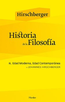 Historia de la filosofía II, Johannes Hirschberger