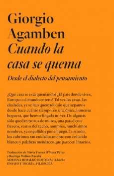 Cuando la casa se quema, Giorgio Agamben