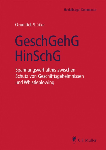 GeschGehG/HinSchG, Hans-Josef Lütke, Ludwig Gramlich