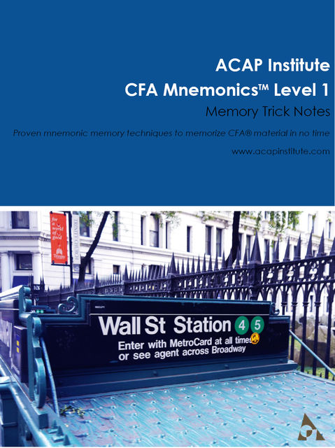 Cfa Mnemonics Memory Trick Notes – Level 1, ACAP Institute