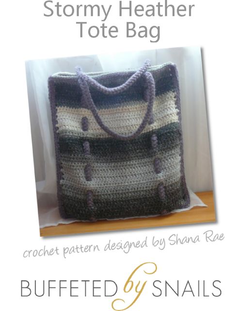 Stormy Heather Tote Bag Crochet Pattern, Shana Rae