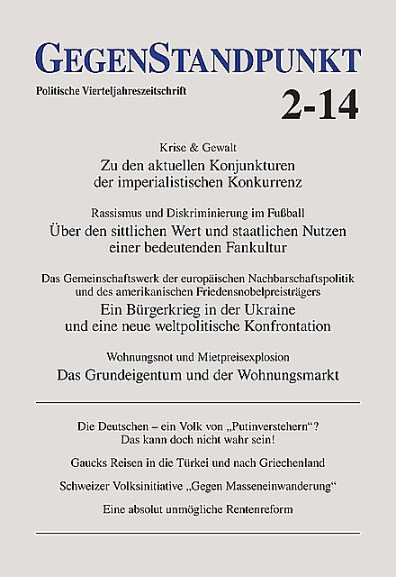GegenStandpunkt 2–14, GegenStandpunkt Verlag München