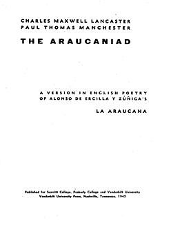 The Araucaniad, Alonso de Ercilla Y Zuniga
