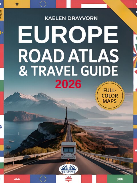 Europe Road Atlas & Travel Guide 2026-Full-Color Scenic Maps, Best Road Trips, RV & Campervan Routes For 30+ Countries, Kaelen Drayvorn