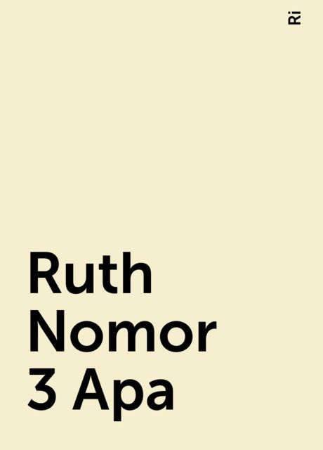 Ruth Nomor 3 Apa, Ri