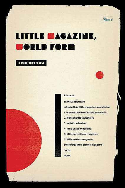 Little Magazine, World Form, Eric Bulson