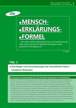 Die Mensch-Erklärungsformel (Teil 2), K. Ostler