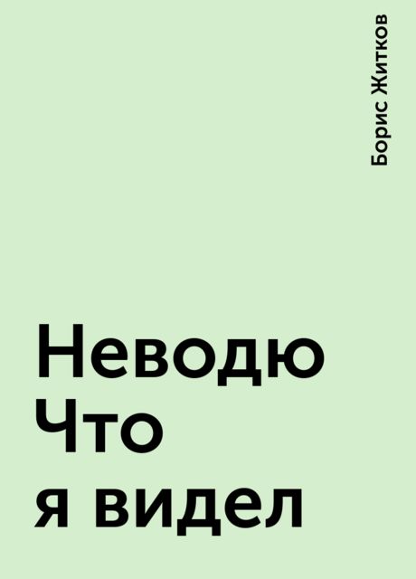 Неводю Что я видел, Борис Житков