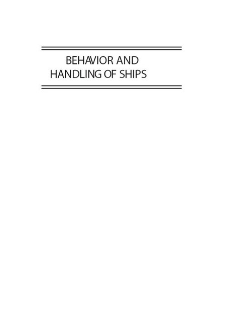 Behavior and Handling of Ships, Henry H. Hooyer