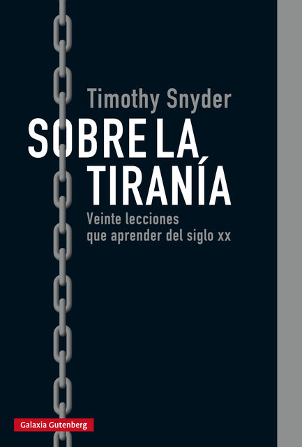 Sobre la tiranía, Timothy Snyder