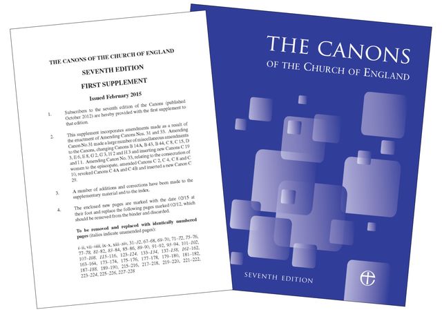 Canons of the Church of England 7th Edition: Full edition WITH First Supplement, Church Of England