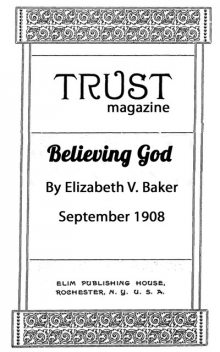 Believing God, Elizabeth Baker