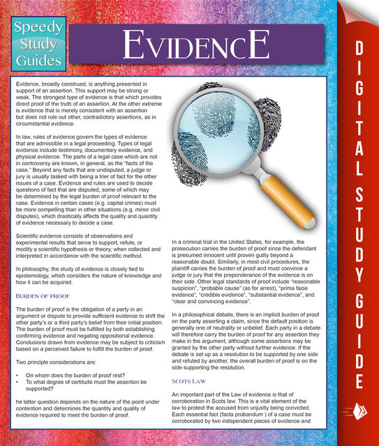 Evidence (Speedy Study Guides), Speedy Publishing