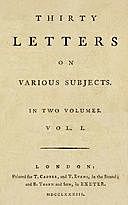 Thirty Letters on Various Subjects, Vol. I (of 2), William Jackson