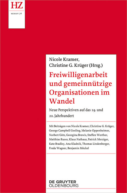 Freiwilligenarbeit und gemeinnützige Organisationen im Wandel, Nicole Krämer, Christine G. Krüger