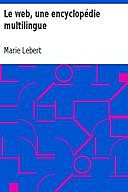 Le web, une encyclopédie multilingue, Marie Lebert