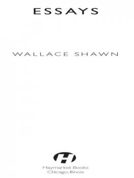 Essays, Shawn Wallace