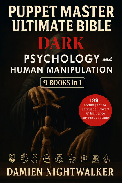 Puppet Master Ultimate Bible Dark psychology and human manipulation, Damien Nightwalker