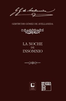 La noche de insomnio, Gertrudis Gómez de Avellaneda