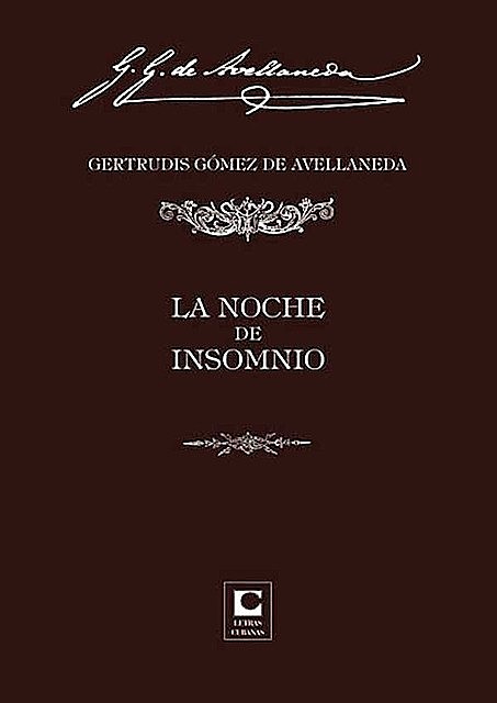 La noche de insomnio, Gertrudis Gómez de Avellaneda