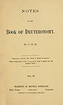 Notes on the Book of Deuteronomy, Volume I, Charles Henry Mackintosh