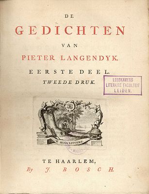 De gedichten. Deel 1, Pieter Langendijk