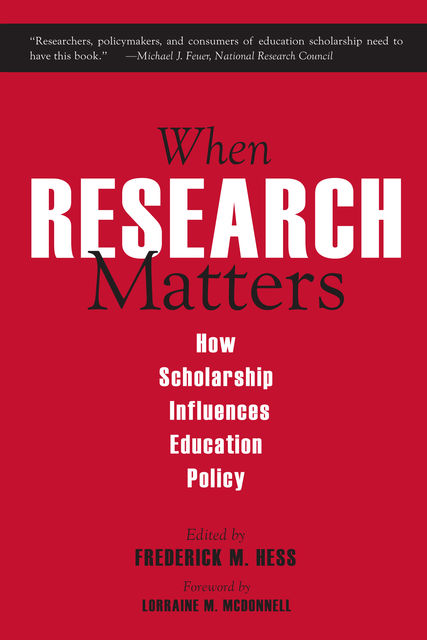 When Research Matters, Lorraine M. McDonnell