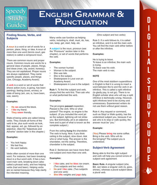 English Grammar And Punctuation (Speedy Study Guides), Speedy Publishing