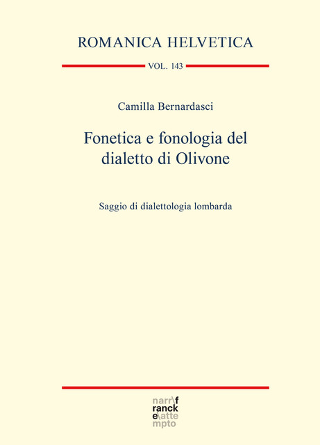Fonetica e fonologia del dialetto di Olivone, Camilla Bernardasci