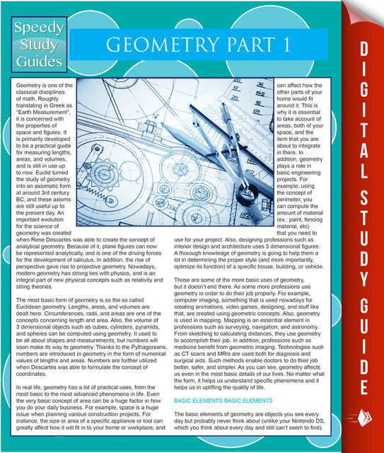 Geometry Part 1 (Speedy Study Guides), Speedy Publishing