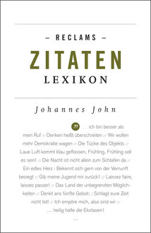 Reclams Zitaten-Lexikon, Johannes John