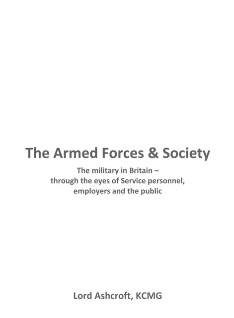 The Armed Forces and Society, Michael Ashcroft