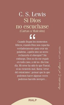 Si Dios no escuchase, Clive Staples Lewis