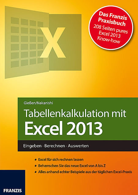 Tabellenkalkulation mit Excel 2013, Hiroshi Nakanishi, Saskia Gießen