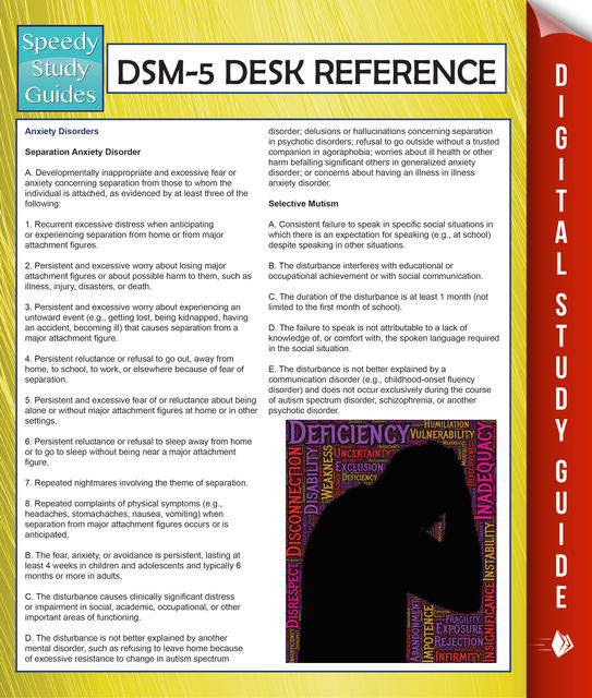 DSM-5 Desk Reference (Speedy Study Guides), Speedy Publishing