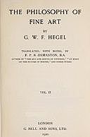The Philosophy of Fine Art, volume 2 (of 4) Hegel's Aesthetik, Georg Wilhelm Friedrich Hegel