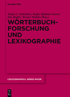 Wörterbuchforschung und Lexikographie, Walter de Gruyter