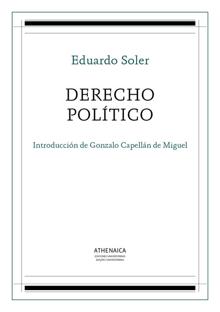 Derecho político, Eduardo Soler Pérez