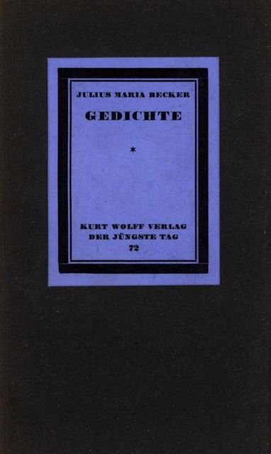 Gedichte, Julius Maria Becker
