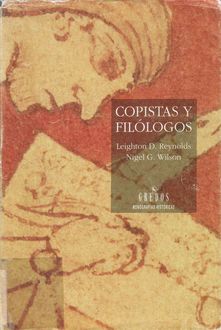 Copistas Y Filólogos, Leighton D. Reynolds