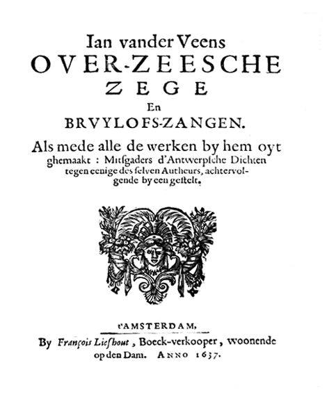 Over-zeesche zege en bruylofts-zangen, Jan van der Veen