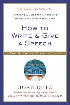 How to Write & Give a Speech, Joan Detz