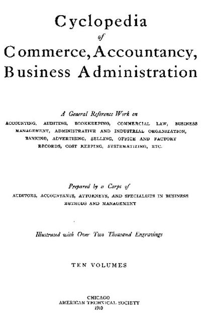 Cyclopedia of Commerce, Accountancy, Business Administration, v. 05 (of 10), American School of Correspondence