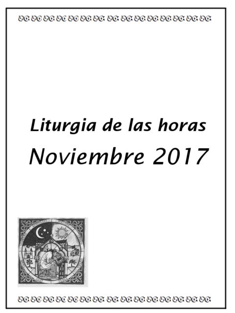 Noviembre 2017, www. liturgiadelashoras. com. ar