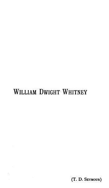 William Dwight Whitney, Thomas D. Seymour