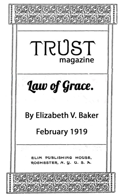 Law and Grace, Elizabeth Baker