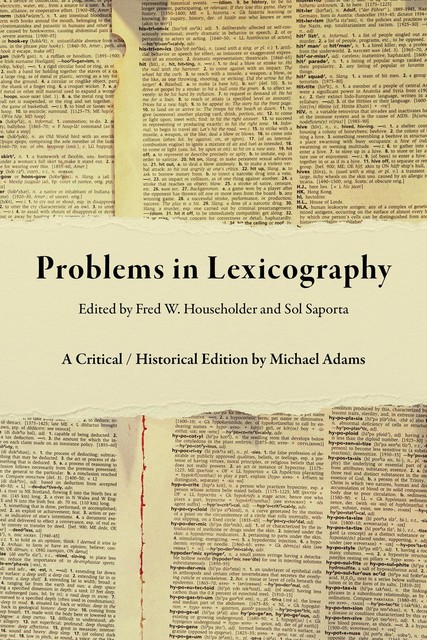 Problems in Lexicography, Michael Adams